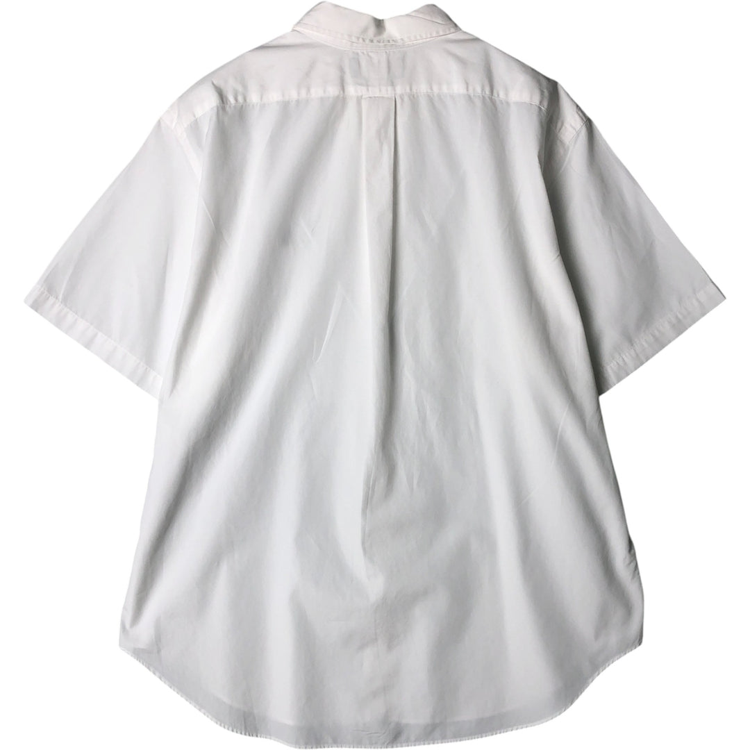 Ralph Lauren Classic Fit short sleeve button down shirt, men's size XL cotton white type Vintage Second Hand