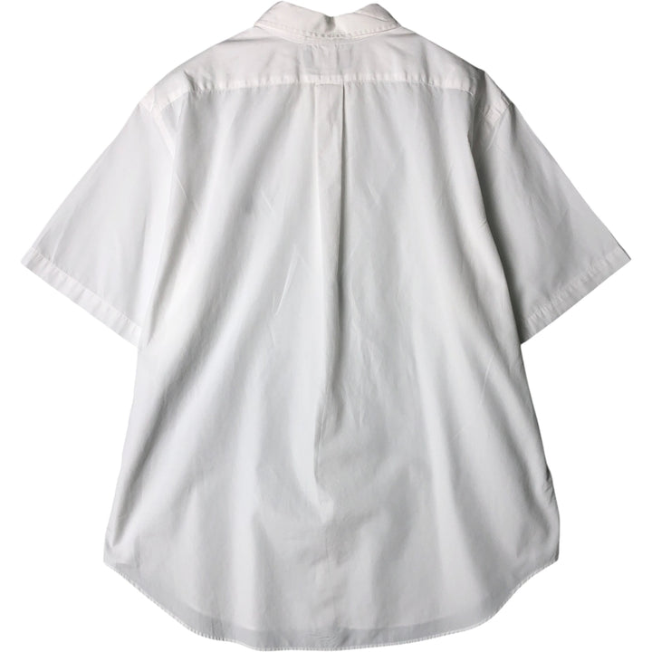Ralph Lauren Classic Fit short sleeve button down shirt, men's size XL cotton white type Vintage Second Hand