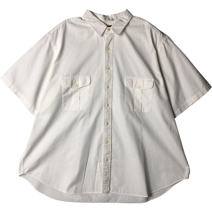 Oversized Ralph Lauren POLO by Ralph Lauren short-sleeved cotton shirt, men's size XXXL cotton white type Vintage Second Hand