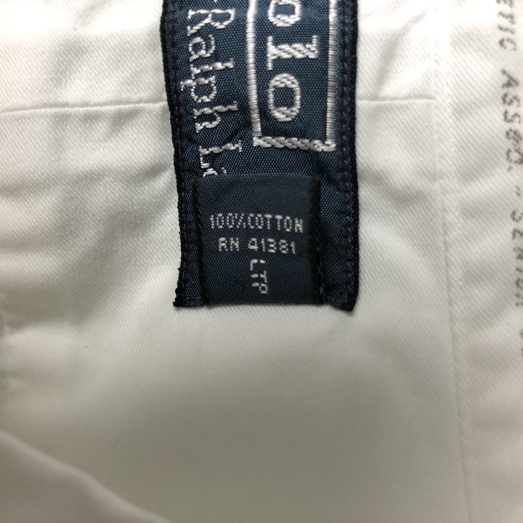 Oversized Ralph Lauren POLO by Ralph Lauren short-sleeved cotton shirt, men's size XXXL cotton white type Vintage Second Hand