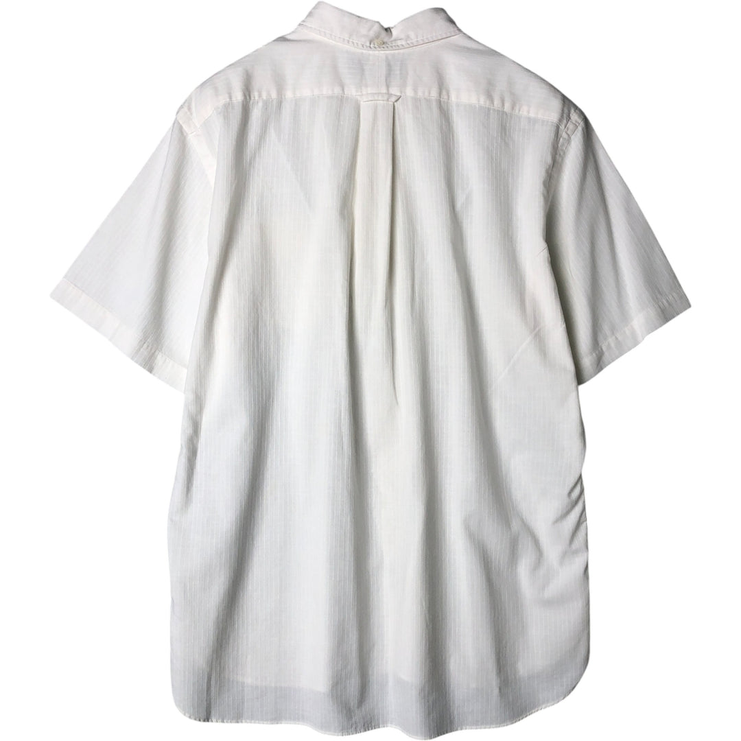 Ralph Lauren short sleeve button down shirt, men's size L cotton white type Vintage Second Hand