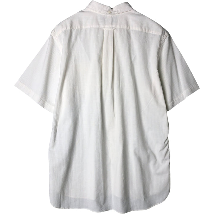Ralph Lauren short sleeve button down shirt, men's size L cotton white type Vintage Second Hand