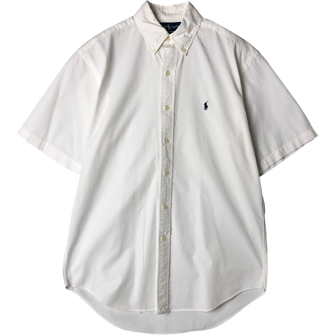 Ralph Lauren BLAKE short sleeve button down shirt, men's size S cotton white type Vintage Second Hand