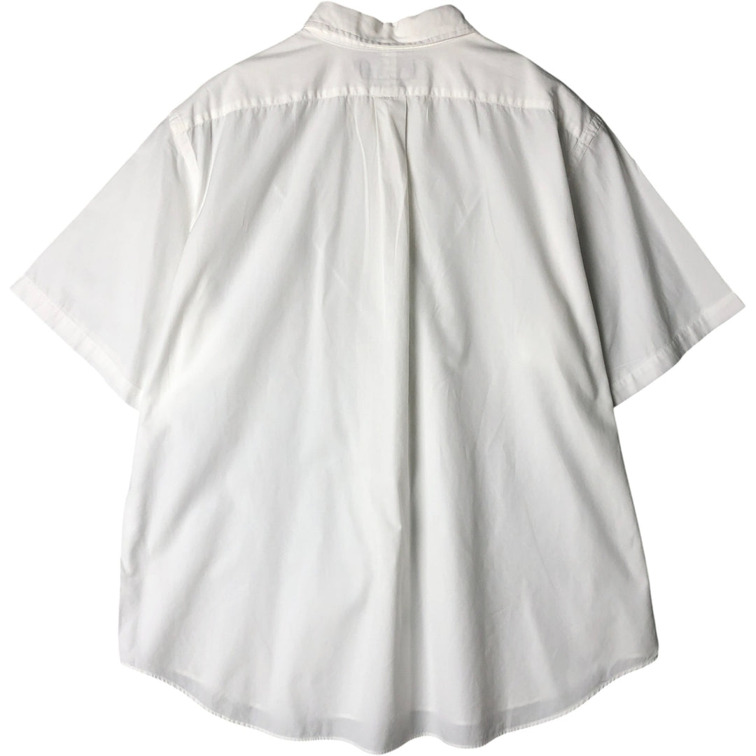 Ralph Lauren Classic Fit short sleeve button down shirt, men's size XXL cotton white type Vintage Second Hand