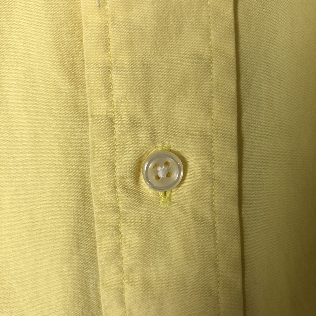 Ralph Lauren BLAKE short sleeve button down shirt, men's size L cotton yellow type Vintage Second Hand