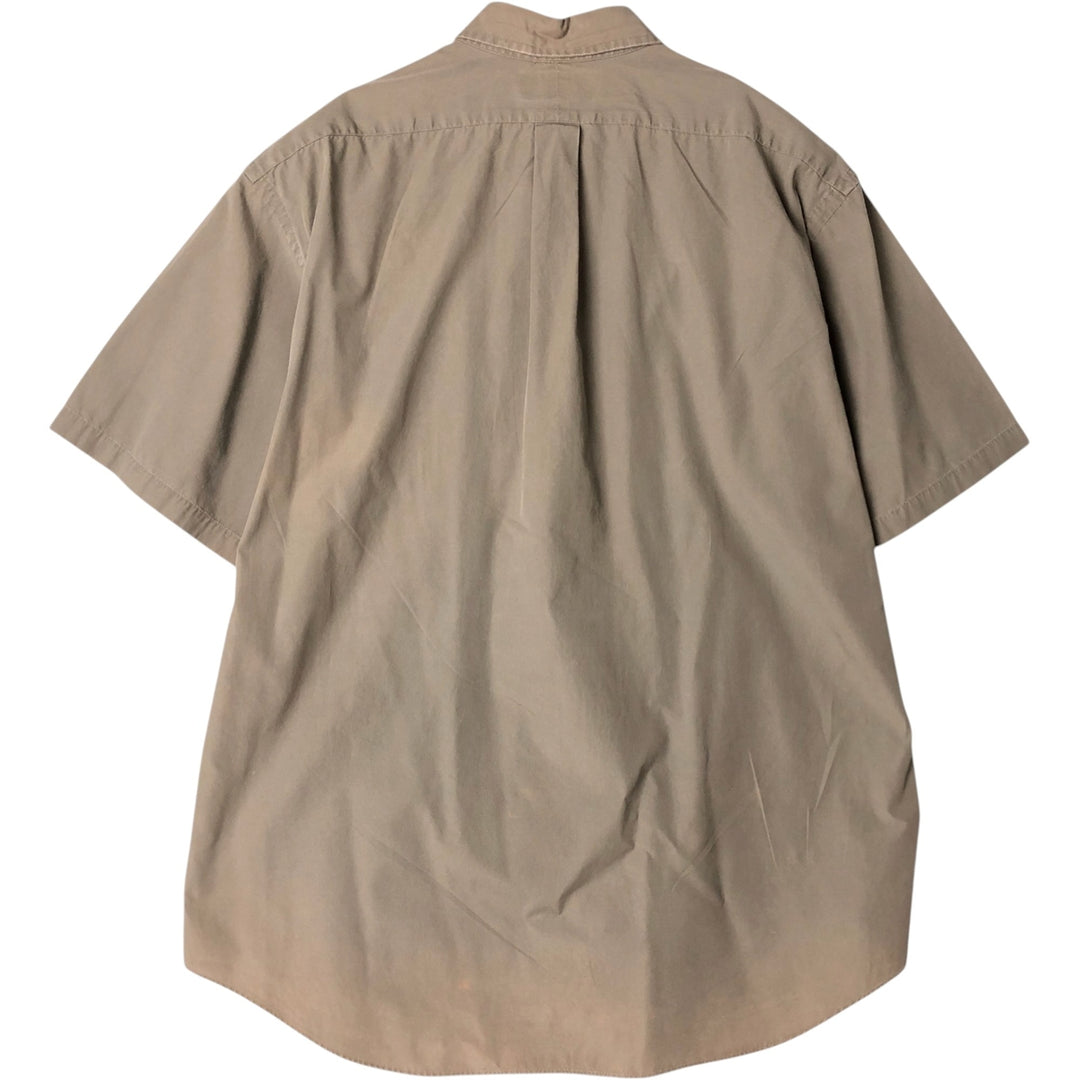 Ralph Lauren BLAKE short sleeve button down shirt, men's XL size cotton Khaki type Vintage Second Hand