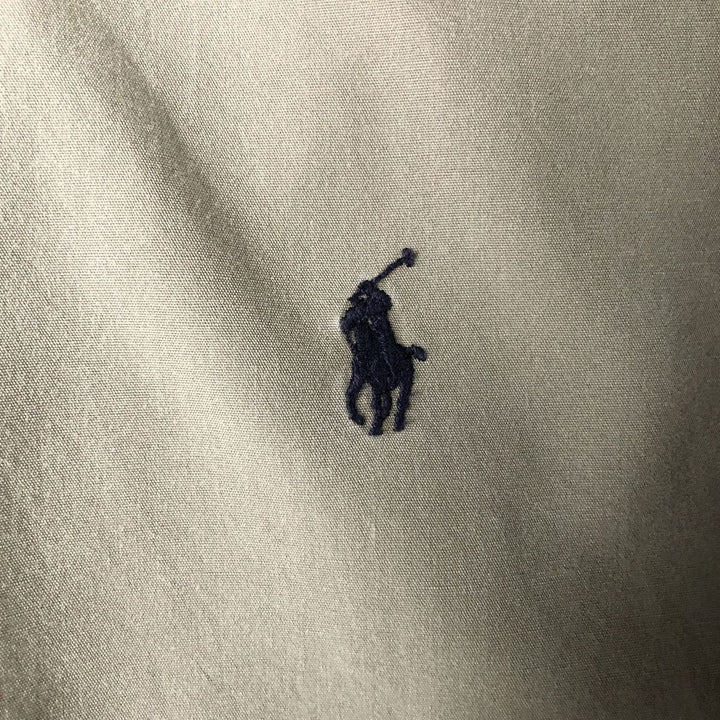Ralph Lauren BLAKE short sleeve button down shirt, men's XL size cotton Khaki type Vintage Second Hand