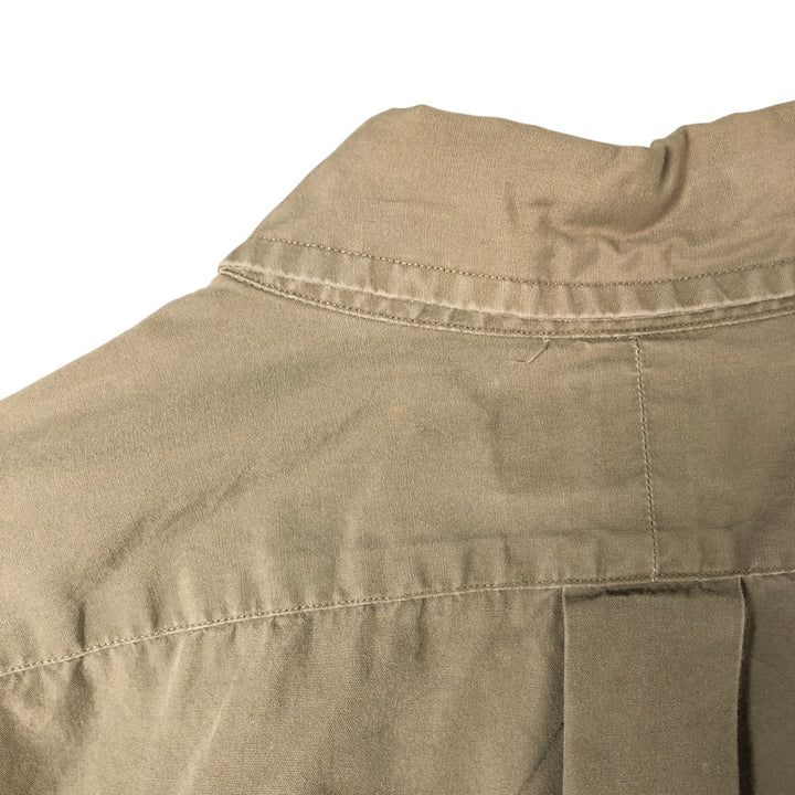 Ralph Lauren BLAKE short sleeve button down shirt, men's XL size cotton Khaki type Vintage Second Hand