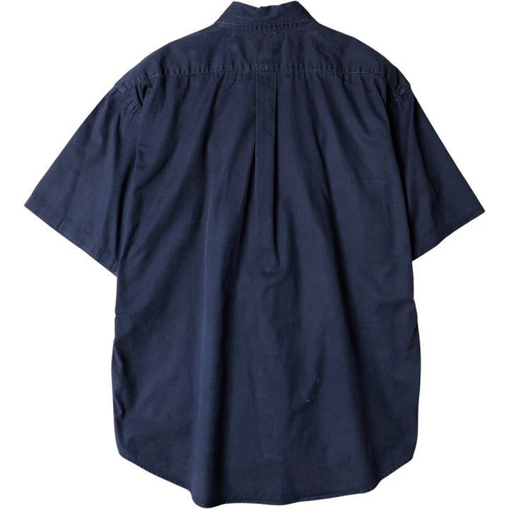 Ralph Lauren BLAKE short sleeve button down shirt, men's XL size cotton navy blue type Vintage Second Hand