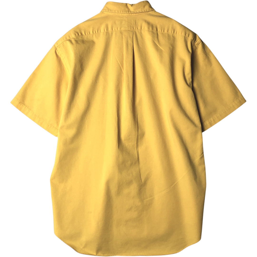 Ralph Lauren BLAKE short sleeve button down shirt, men's size L cotton yellow type Vintage Second Hand