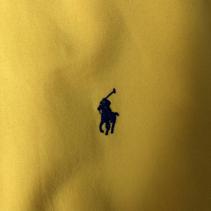 Ralph Lauren BLAKE short sleeve button down shirt, men's size L cotton yellow type Vintage Second Hand