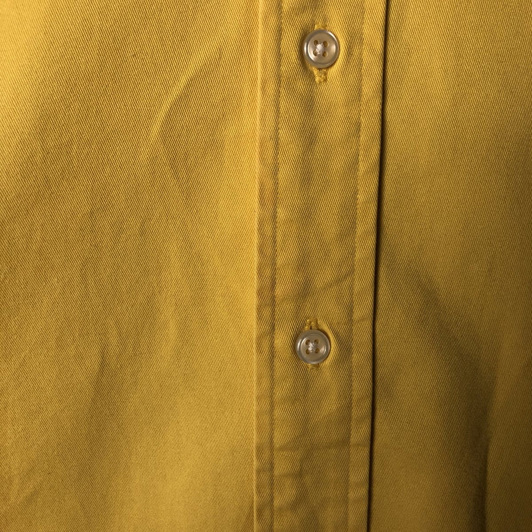 Ralph Lauren BLAKE short sleeve button down shirt, men's size L cotton yellow type Vintage Second Hand