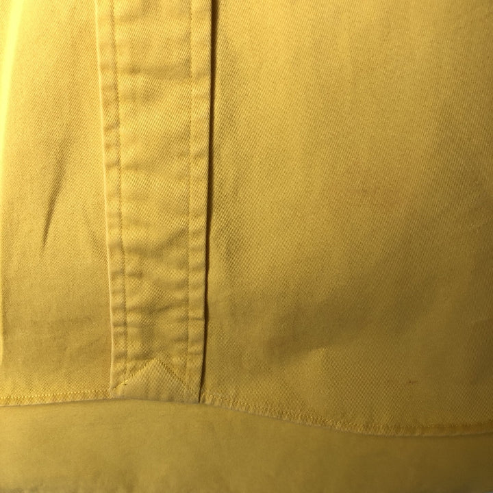 Ralph Lauren BLAKE short sleeve button down shirt, men's size L cotton yellow type Vintage Second Hand