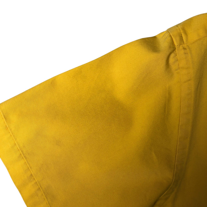 Ralph Lauren BLAKE short sleeve button down shirt, men's size L cotton yellow type Vintage Second Hand