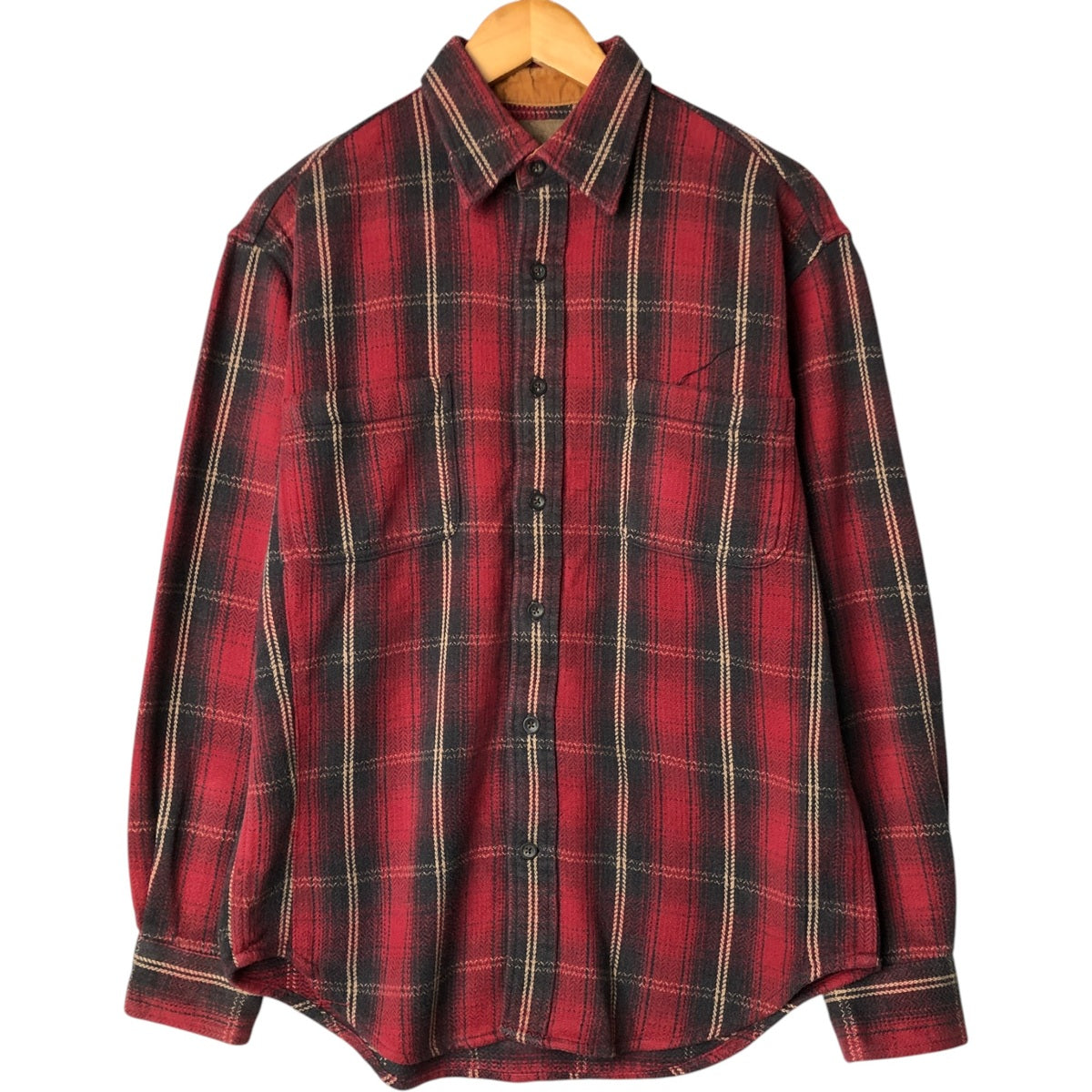 St.John’s Bay heavy flannel shirt Vintage 90s St. John\u0027s Bay Grey Heavyweight Plaid Flannel Shirt