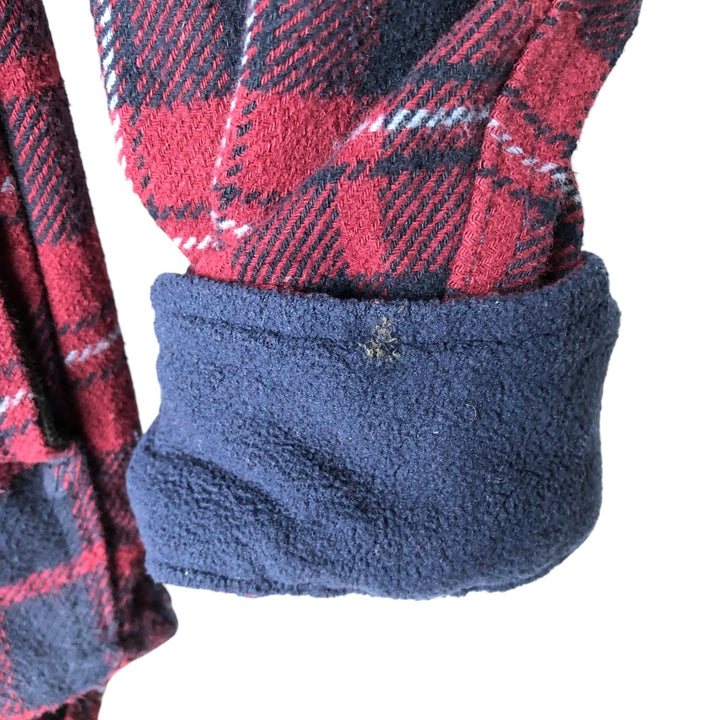 ORVIS Long Sleeve Heavy Flannel Check Shirt, Men's Size L cotton red type Vintage Second Hand