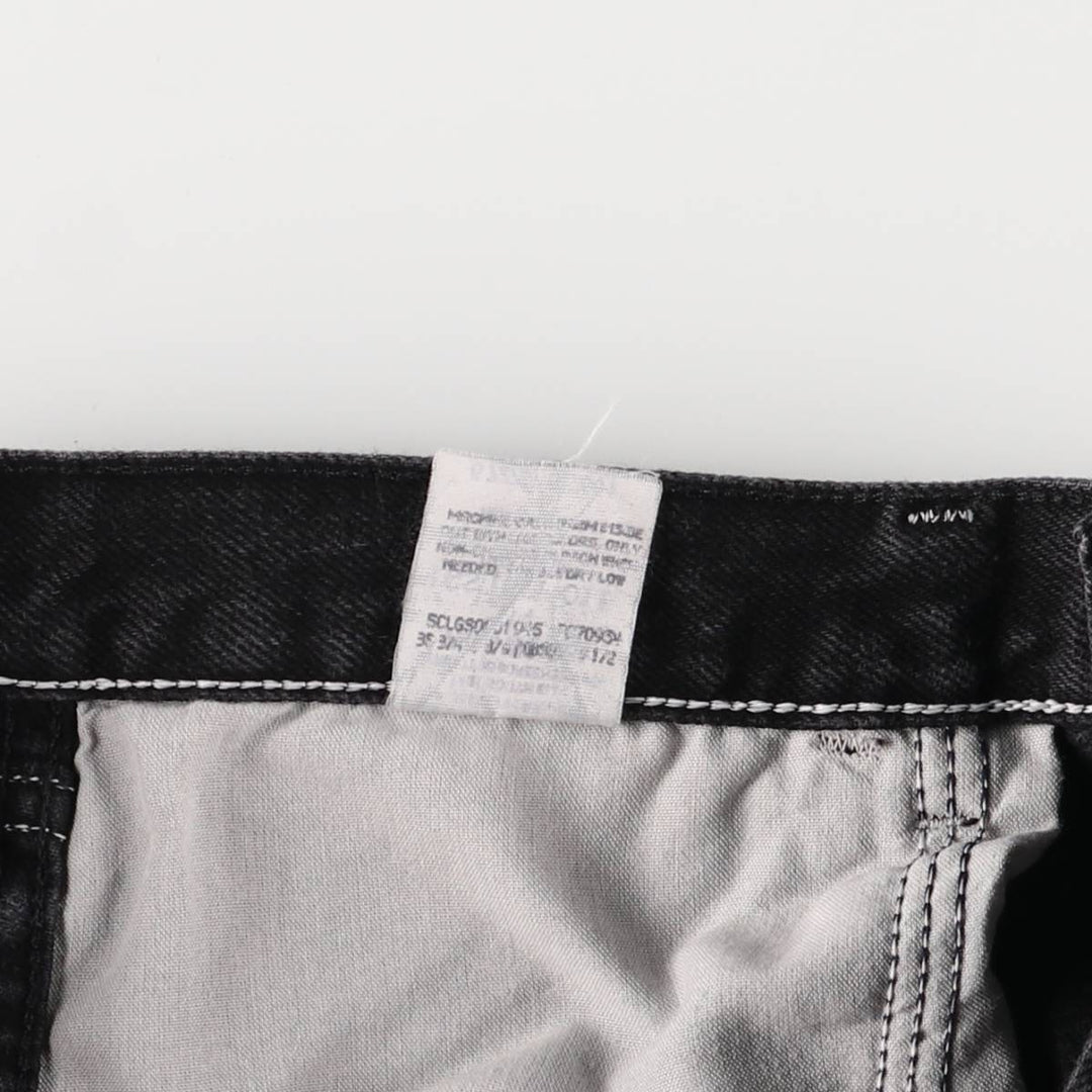 Wrangler Black Denim Shorts, Shorts, Men's, W34 cotton black type Vintage Second Hand