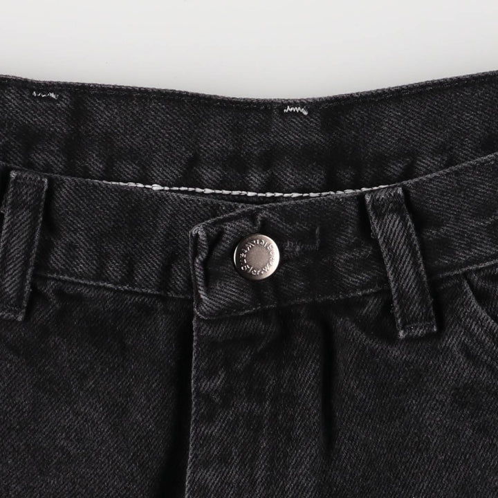 Wrangler Black Denim Shorts, Shorts, Men's, W34 cotton black type Vintage Second Hand