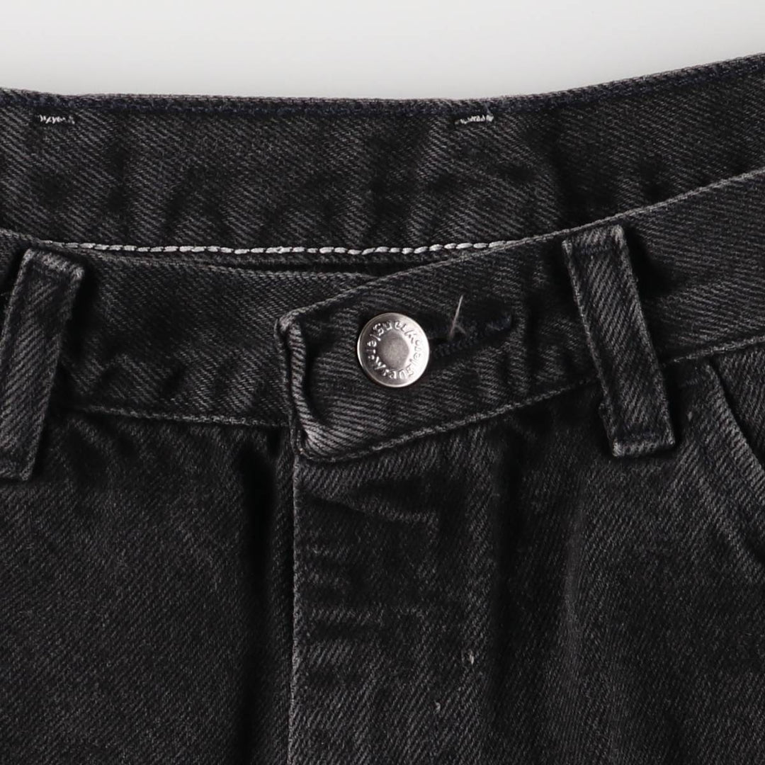 Wrangler Men's Vintage Black Denim Shorts, Size W32 cotton black type Vintage Second Hand