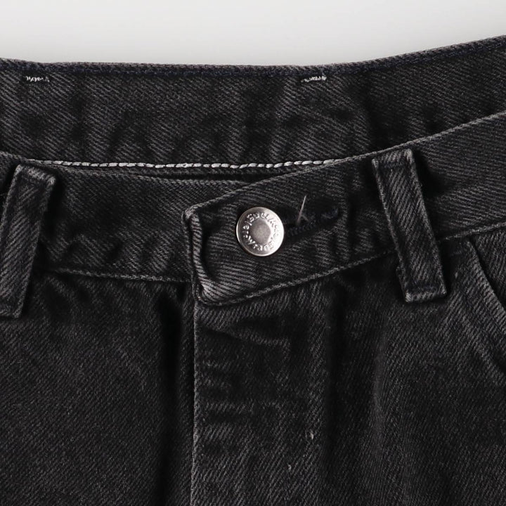 Wrangler Men's Vintage Black Denim Shorts, Size W32 cotton black type Vintage Second Hand