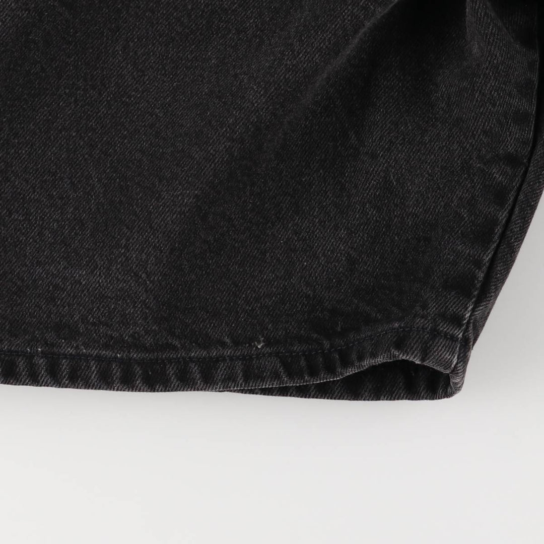 Wrangler Men's Vintage Black Denim Shorts, Size W32 cotton black type Vintage Second Hand
