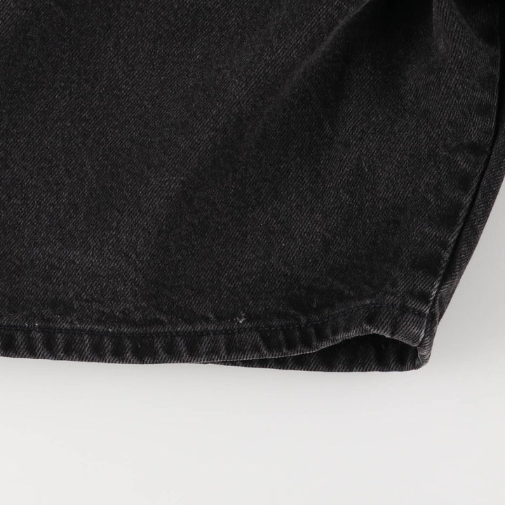 Wrangler Men's Vintage Black Denim Shorts, Size W32 cotton black type Vintage Second Hand