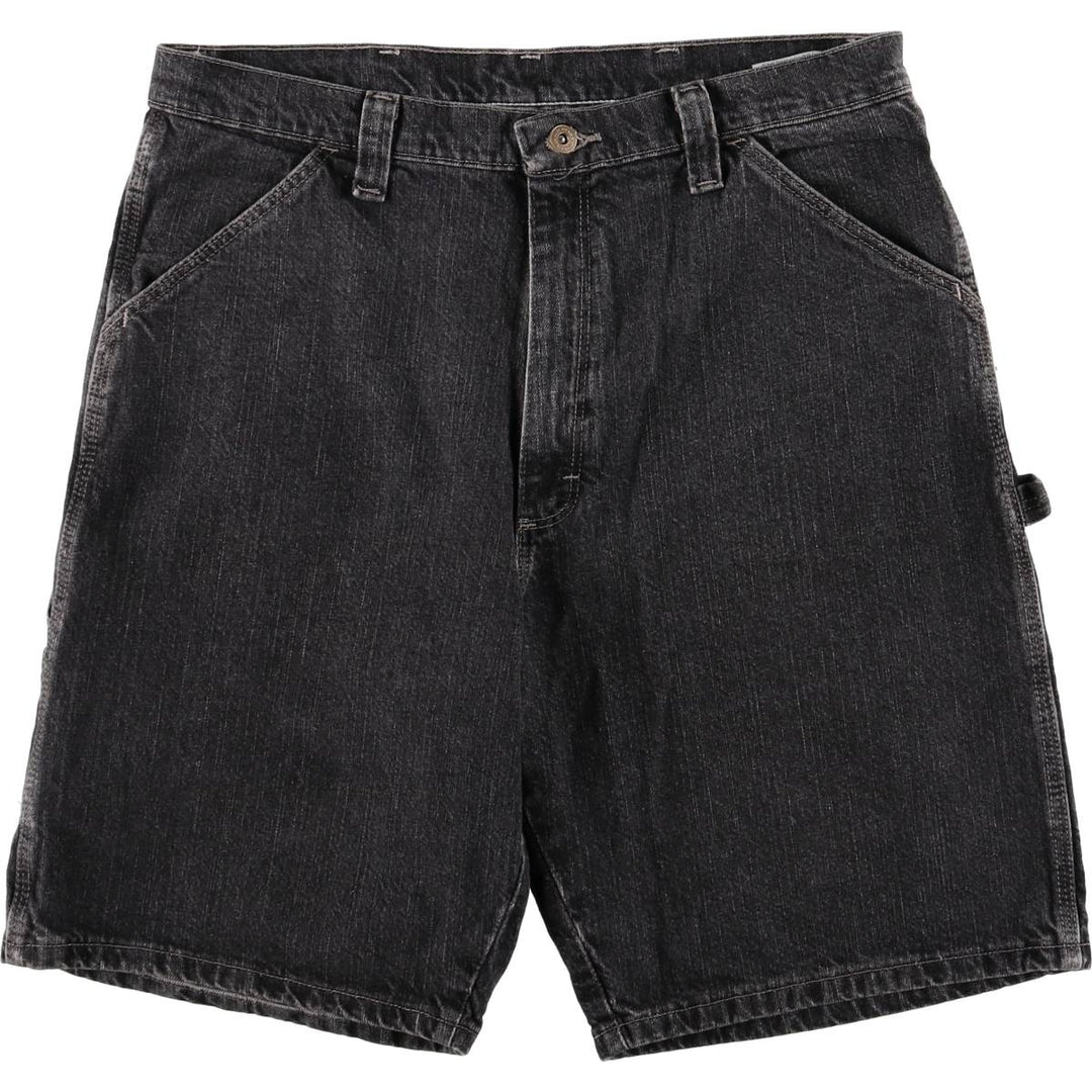 2000'S Wrangler Carpenter Black Denim Painter Shorts, Men's, Size W35 cotton black type Vintage Second Hand