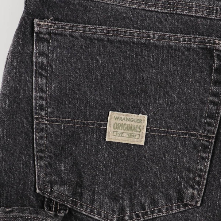2000'S Wrangler Carpenter Black Denim Painter Shorts, Men's, Size W35 cotton black type Vintage Second Hand