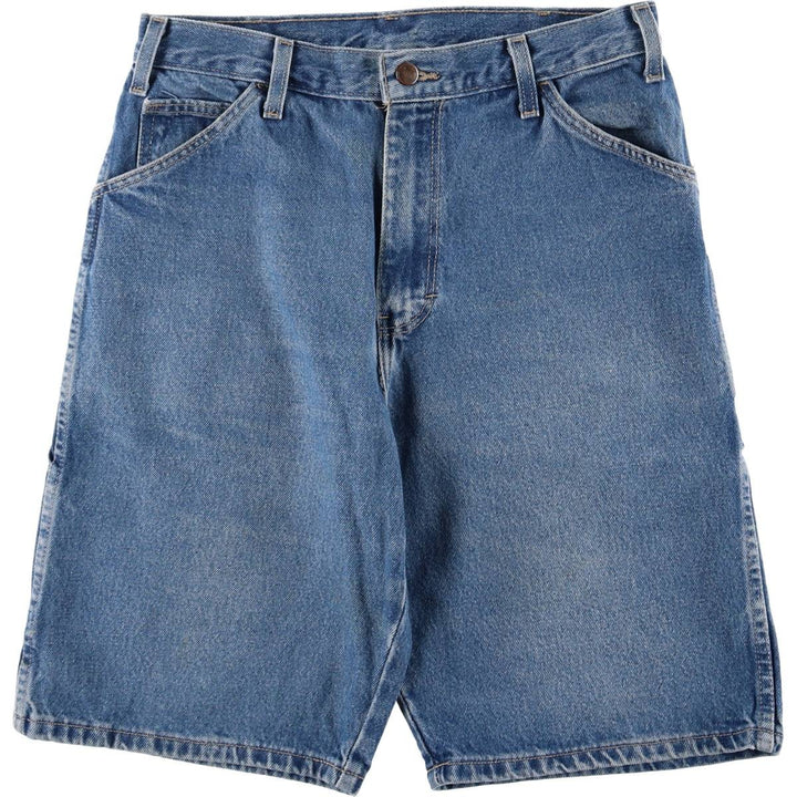 Dickies Relaxed Fit Denim Painter Shorts, Men's Size W32 cotton blue type Vintage Second Hand