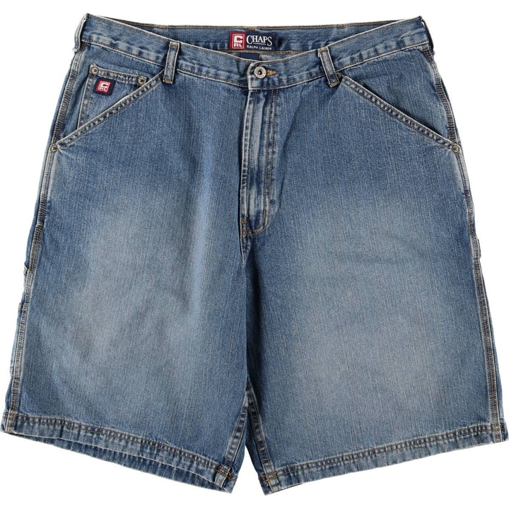 Ralph Lauren CHAPS denim painter shorts, men's size W37 cotton blue type Vintage Second Hand