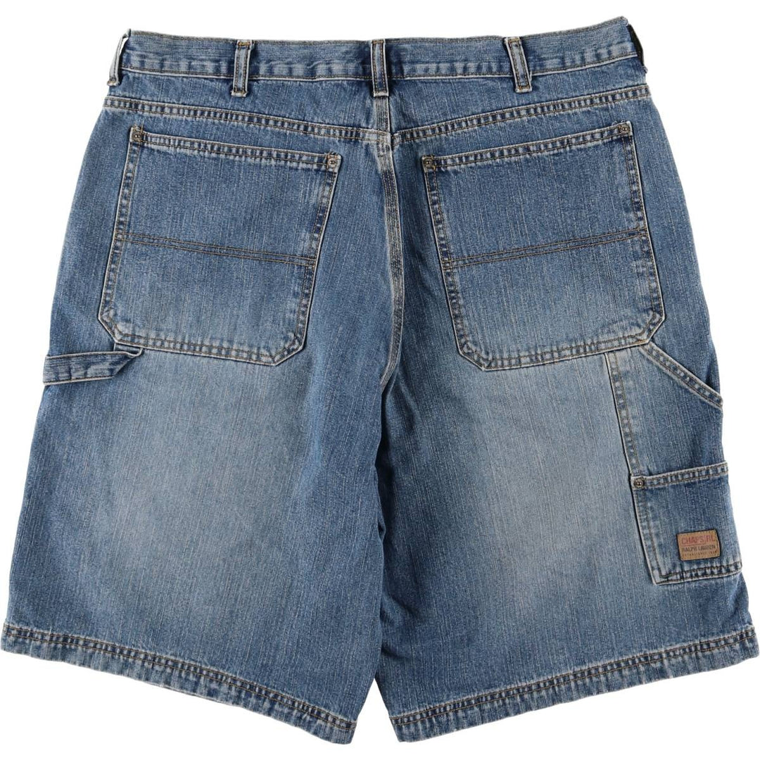Ralph Lauren CHAPS denim painter shorts, men's size W37 cotton blue type Vintage Second Hand