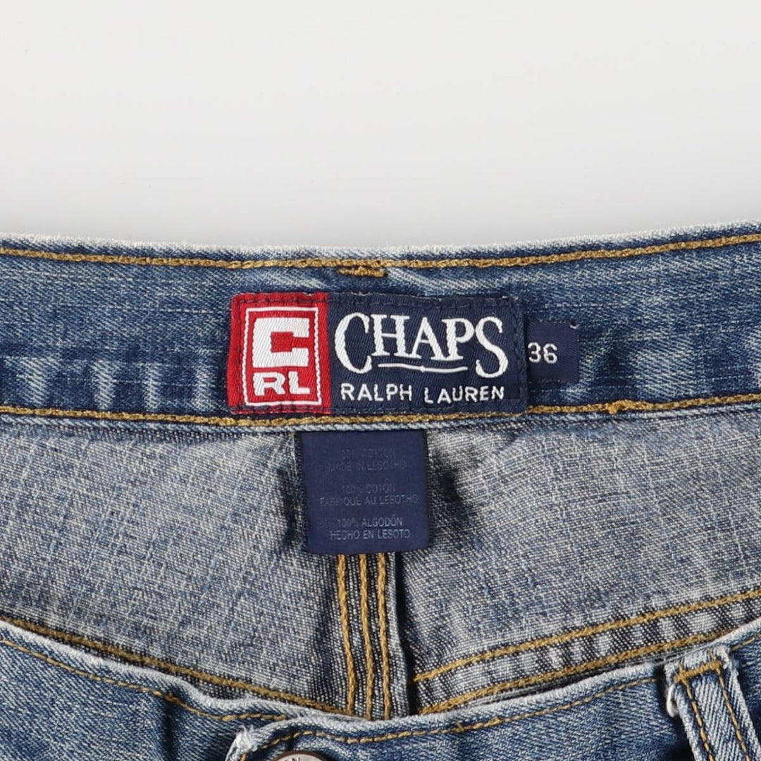 Ralph Lauren CHAPS denim painter shorts, men's size W37 cotton blue type Vintage Second Hand