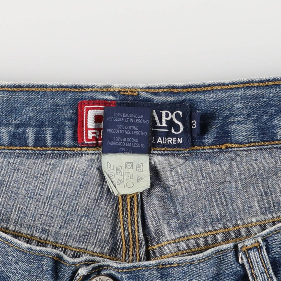 Ralph Lauren CHAPS denim painter shorts, men's size W37 cotton blue type Vintage Second Hand