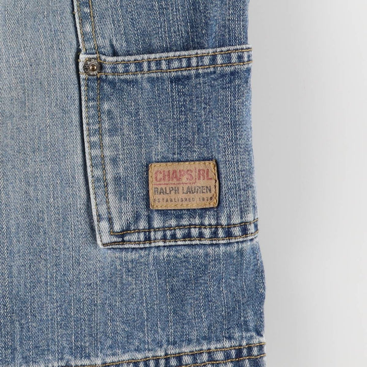 Ralph Lauren CHAPS denim painter shorts, men's size W37 cotton blue type Vintage Second Hand