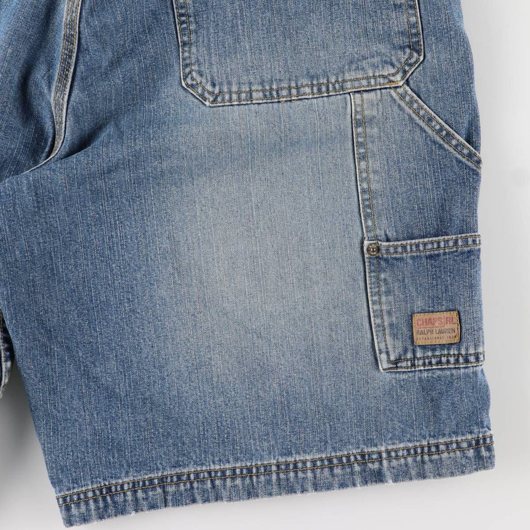 Ralph Lauren CHAPS denim painter shorts, men's size W37 cotton blue type Vintage Second Hand