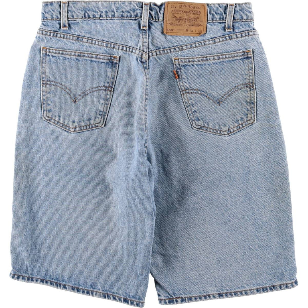 90'S Levi's 550 Relaxed Fit Orange Tab Denim Shorts, Half Pants, Jorts, Men's, W33, Vintage cotton blue type Vintage Second Hand