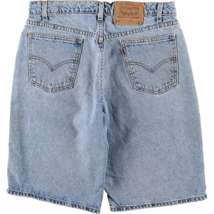 90'S Levi's 550 Relaxed Fit Orange Tab Denim Shorts, Half Pants, Jorts, Men's, W33, Vintage cotton blue type Vintage Second Hand