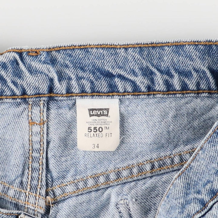 90'S Levi's 550 Relaxed Fit Orange Tab Denim Shorts, Half Pants, Jorts, Men's, W33, Vintage cotton blue type Vintage Second Hand