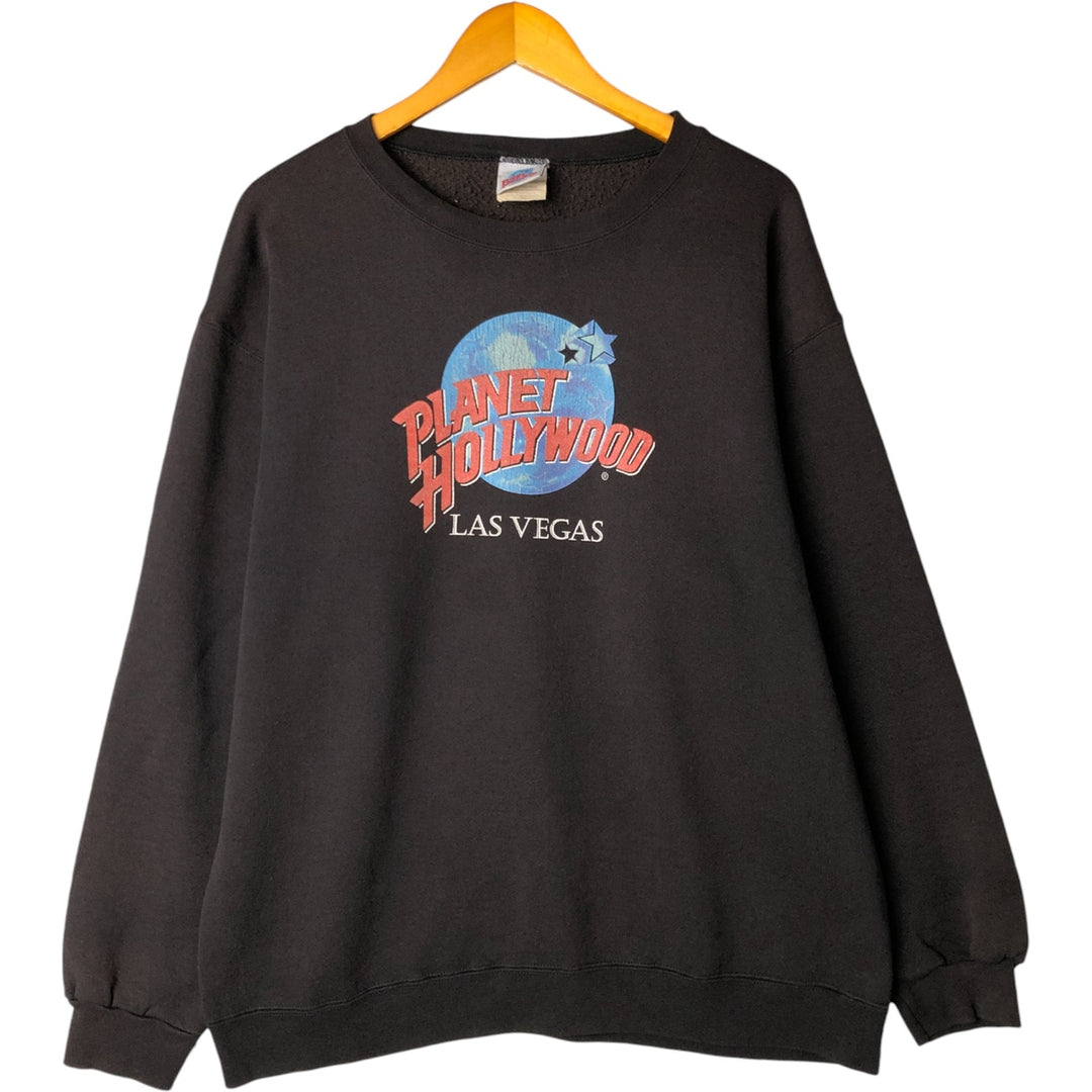 Vintage Planet Hollywood Advertising Sweatshirt, Made in USA, Men's XL cotton black type Vintage Second Hand