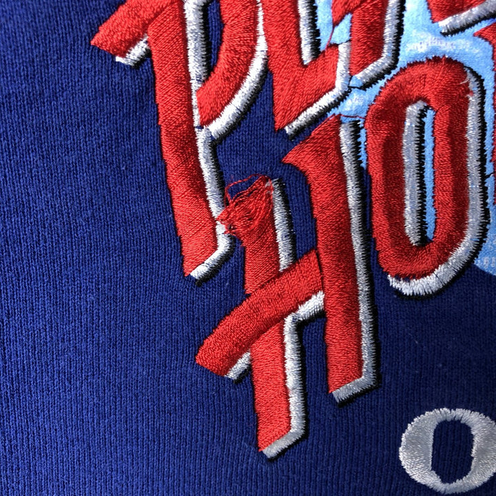 90'S Planet Hollywood Advertising Sweatshirt, Made in USA, Men's L, Vintage unclear blue type Vintage Second Hand