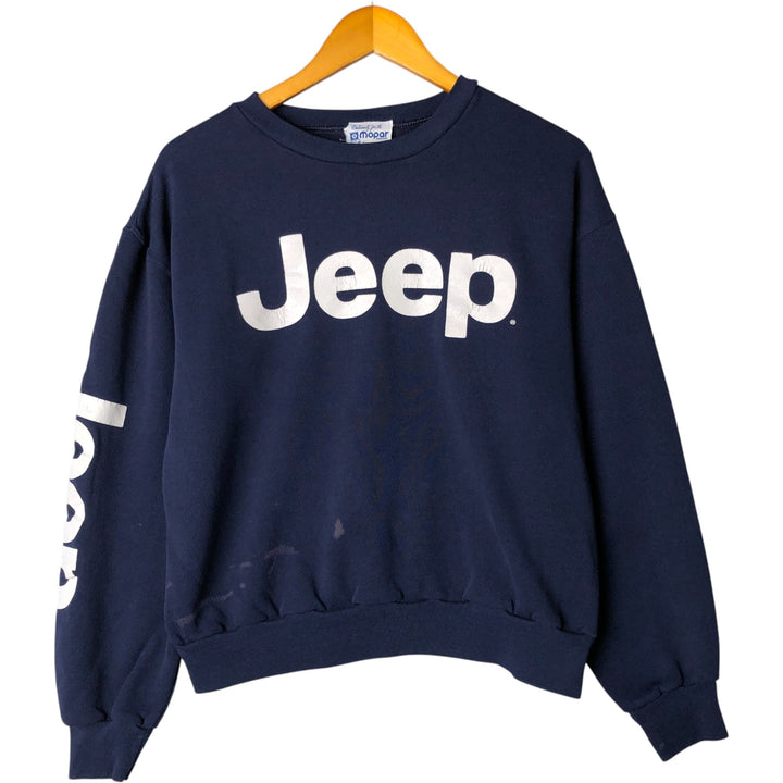 Vintage 1990'S Mopar Collection Jeep Advertising Sweatshirt, Men's Size L cotton navy blue type Vintage Second Hand
