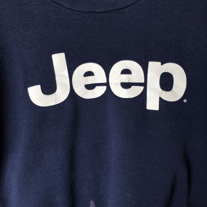 Vintage 1990'S Mopar Collection Jeep Advertising Sweatshirt, Men's Size L cotton navy blue type Vintage Second Hand