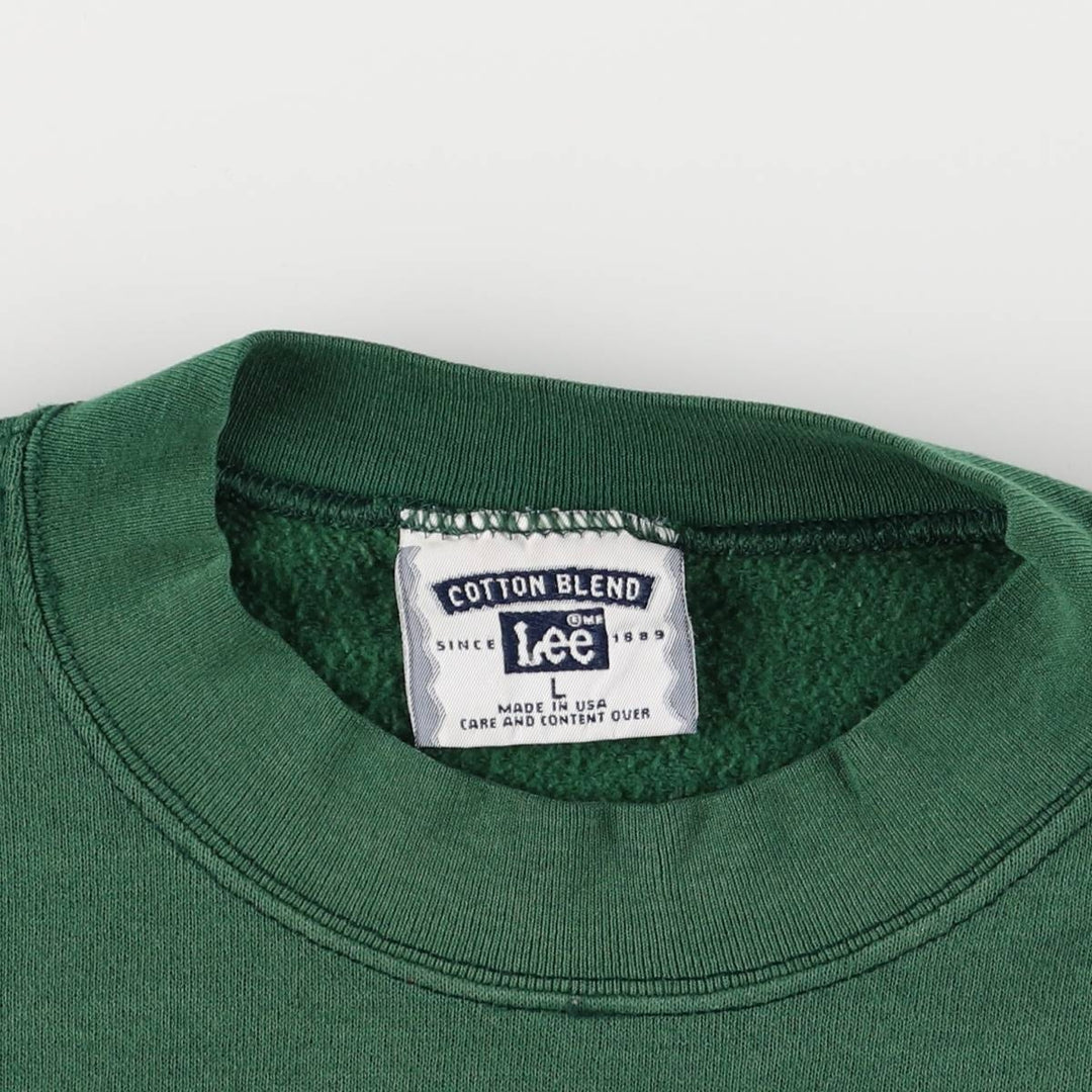 Vintage 90'S Lee Boxer Dog Print Animal Sweatshirt, Made in USA, Men's Size L cotton Green type dark green Vintage Second Hand