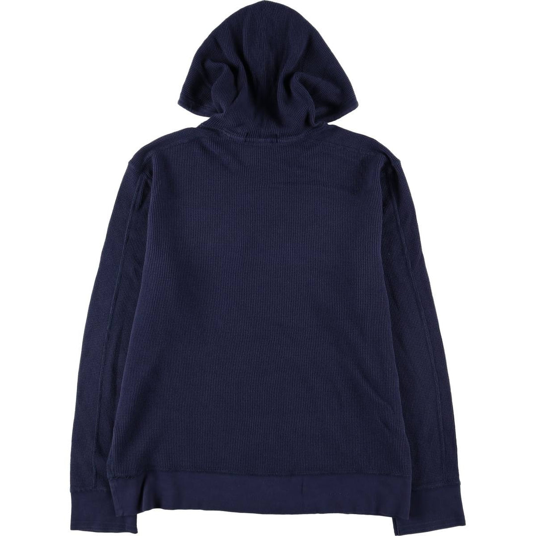 Ralph Lauren POLO by Ralph Lauren Hooded Thermal T-Shirt, Waffle, Men's XXL cotton navy blue type Vintage Second Hand