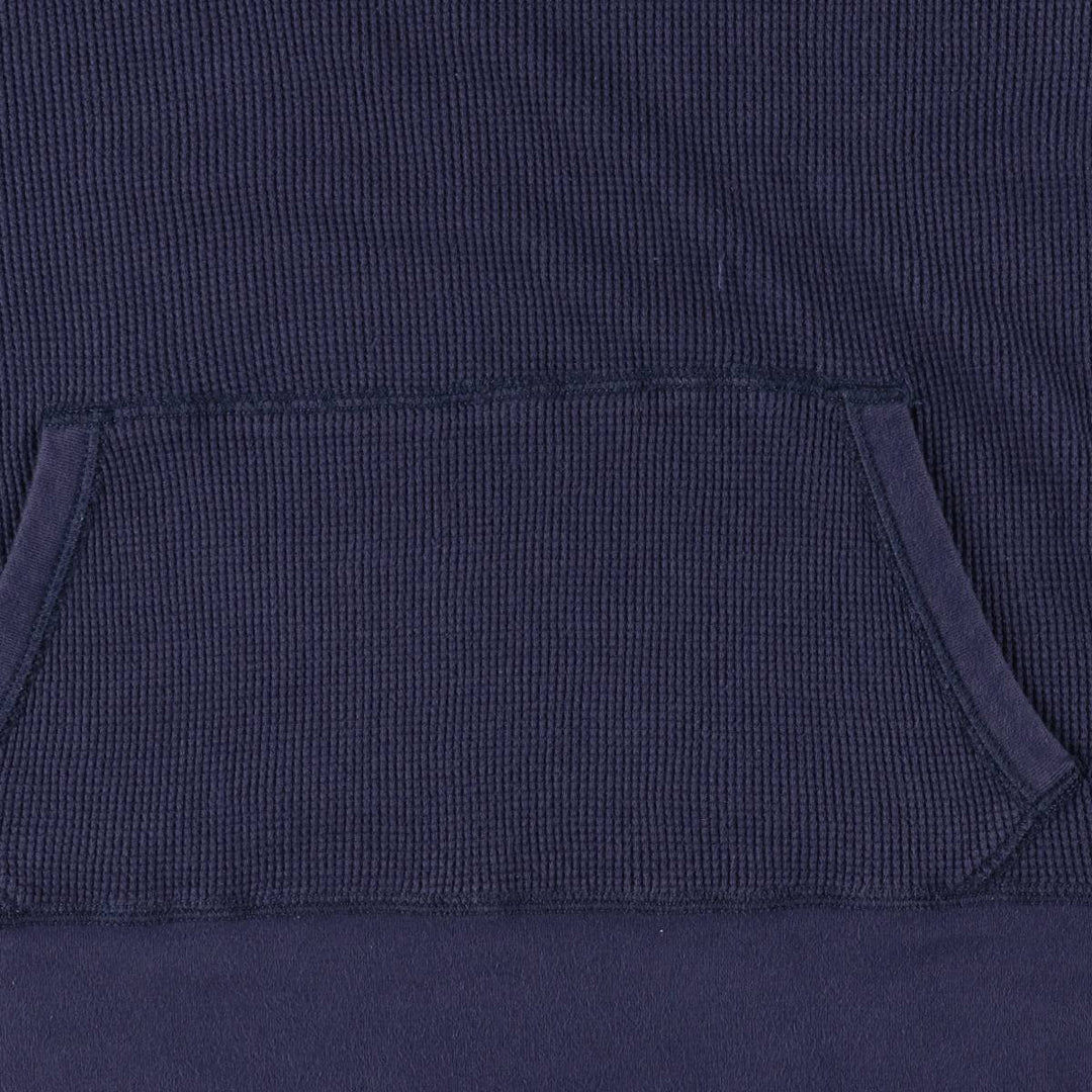 Ralph Lauren POLO by Ralph Lauren Hooded Thermal T-Shirt, Waffle, Men's XXL cotton navy blue type Vintage Second Hand