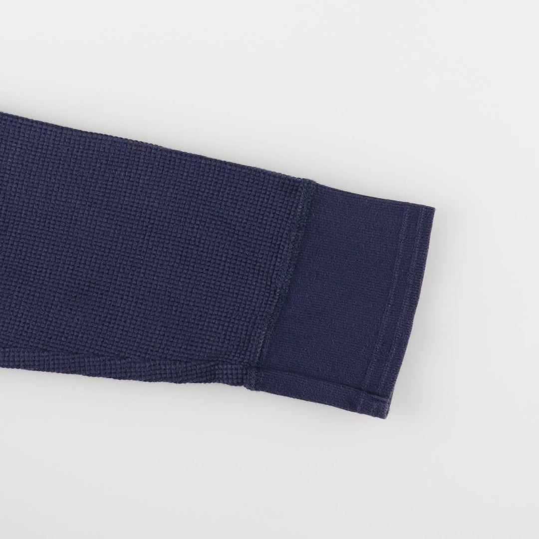 Ralph Lauren POLO by Ralph Lauren Hooded Thermal T-Shirt, Waffle, Men's XXL cotton navy blue type Vintage Second Hand