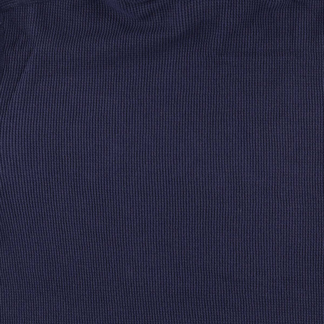 Ralph Lauren POLO by Ralph Lauren Hooded Thermal T-Shirt, Waffle, Men's XXL cotton navy blue type Vintage Second Hand