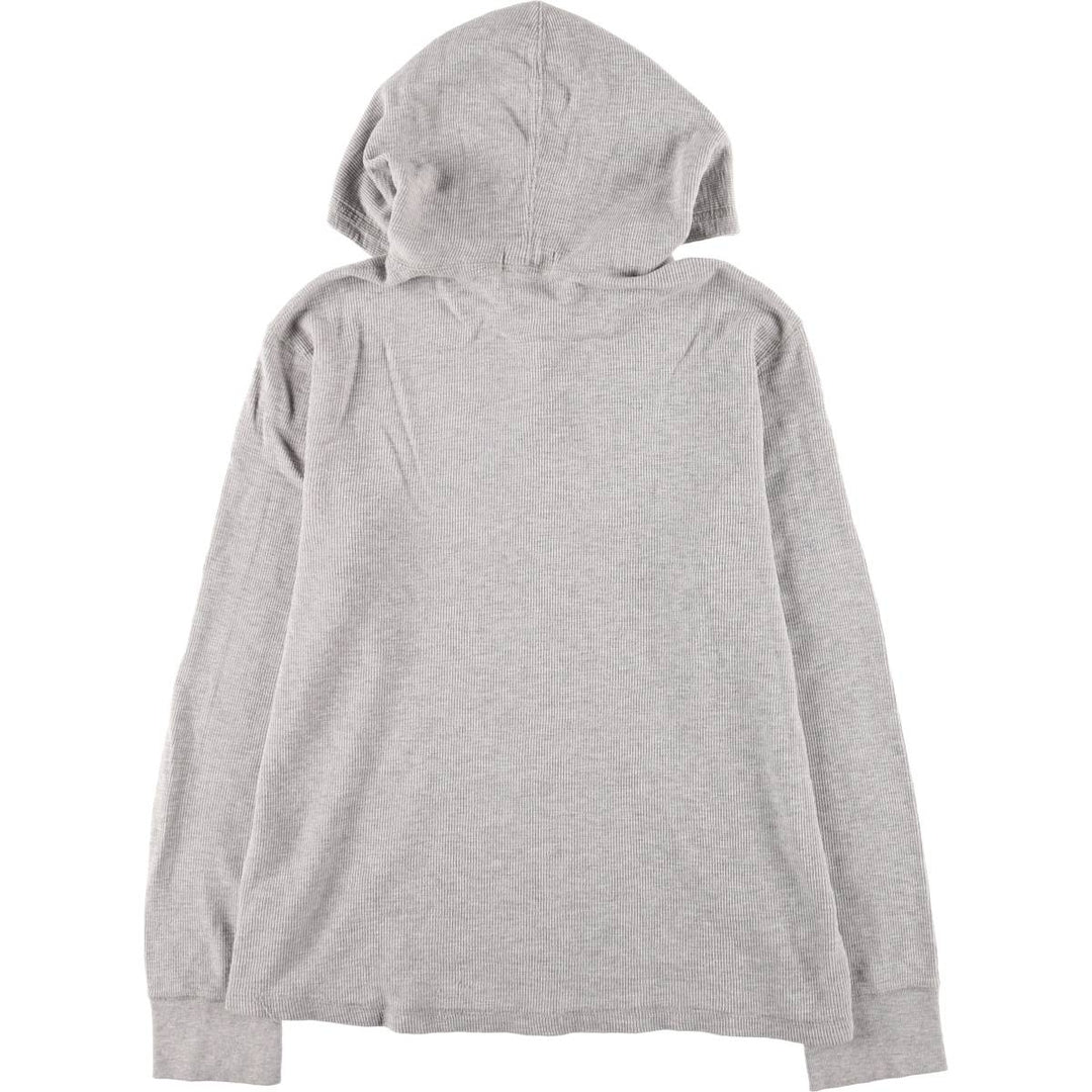 Ralph Lauren hooded thermal long t-shirt, size L, men's cotton gray type Vintage Second Hand
