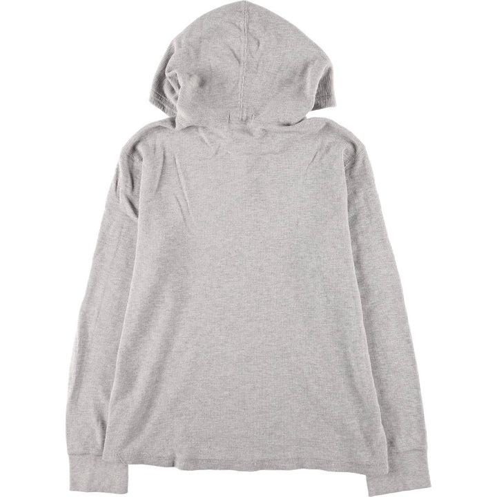 Ralph Lauren hooded thermal long t-shirt, size L, men's cotton gray type Vintage Second Hand