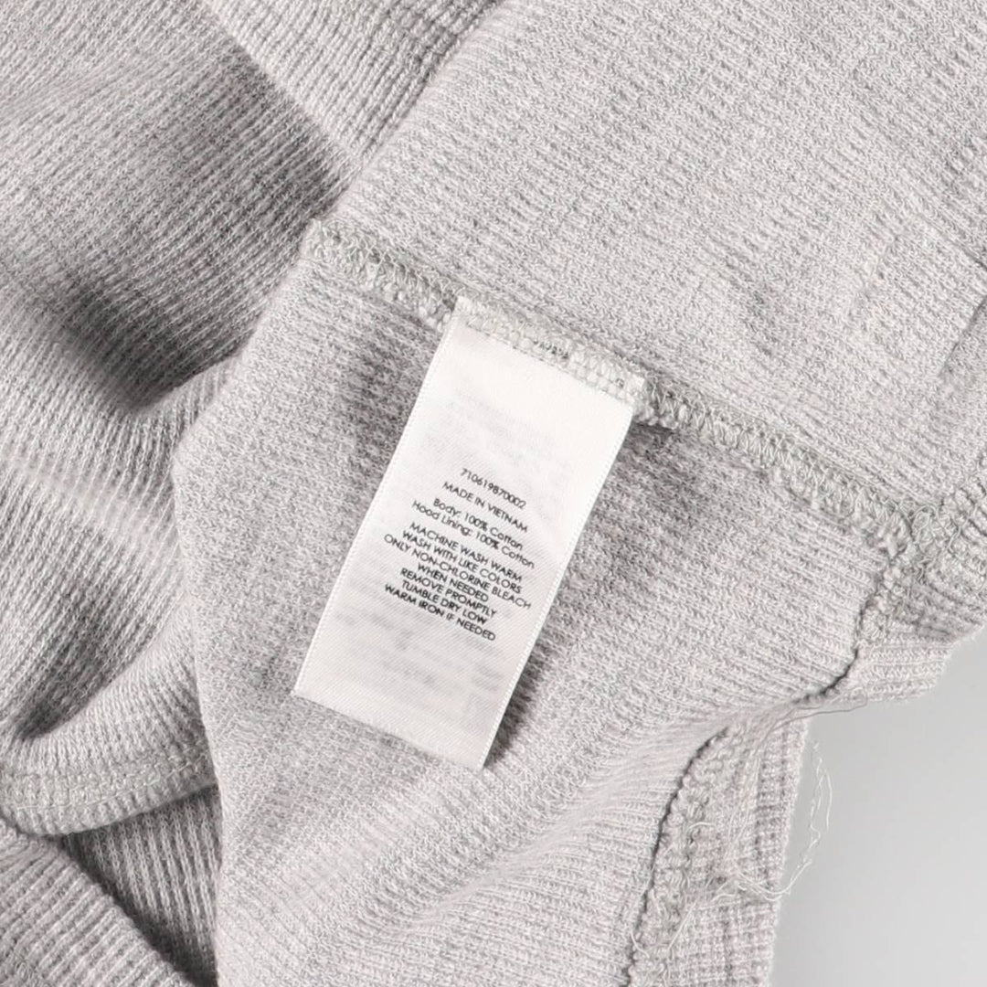 Ralph Lauren hooded thermal long t-shirt, size L, men's cotton gray type Vintage Second Hand